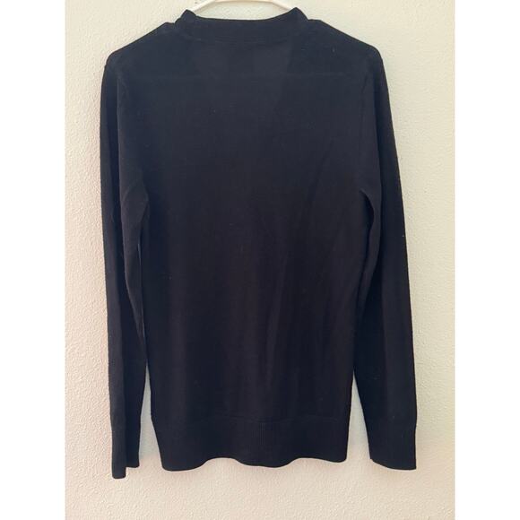 Tory Burch Black Simone cardigan merino wool / size S - Picture 6 of 7